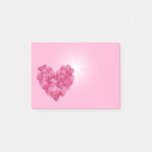 Rose petal hearts Stickies note block
