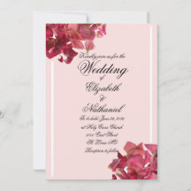 Rose Petal Pink Romantic Wedding Invitation