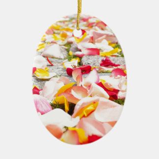 Rose Petals on Floor design Ceramic Tree Decoration