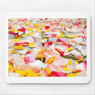Rose Petals on Floor design Mouse Pad
