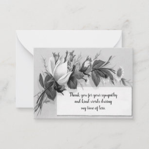 Rose Petals Thank You Card