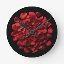 Rose Petals Wall Clock