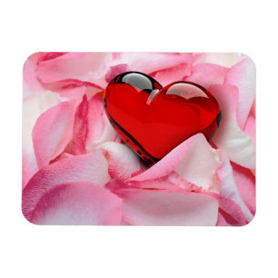 Rose Petals with Heart - Flexible Magnet