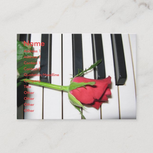 Rose Piano Profile Card (Front)