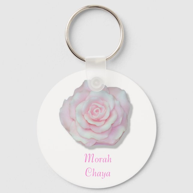 rose_pink1, Morah Chaya Key Ring (Front)