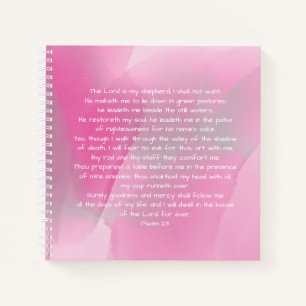 rose pink blush watercolor abstract Christian Notebook