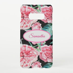 Rose Pink Cabbage Vintage Roses floral Girls Name Samsung Galaxy Case