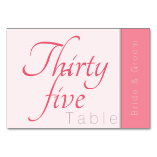 Rose Pink Forever Begins Elegant Script Wedding Table Number