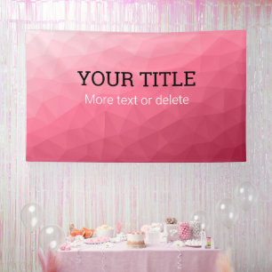 Rose pink geometric mesh Triangle custom text Banner