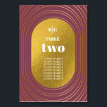 Rose Pink & Gold Modern Minimalist Arch Wedding Table Number<br><div class="desc">A beautiful combination of rose pink and faux gold with a dash of white. The minimalist oval arch lines create a modern geometric sophisticated contemporary style. Elegant wedding table number design with modern elements. The simple setup of the typography gives it a distinct look. Matching wedding invitations and other stationery...</div>