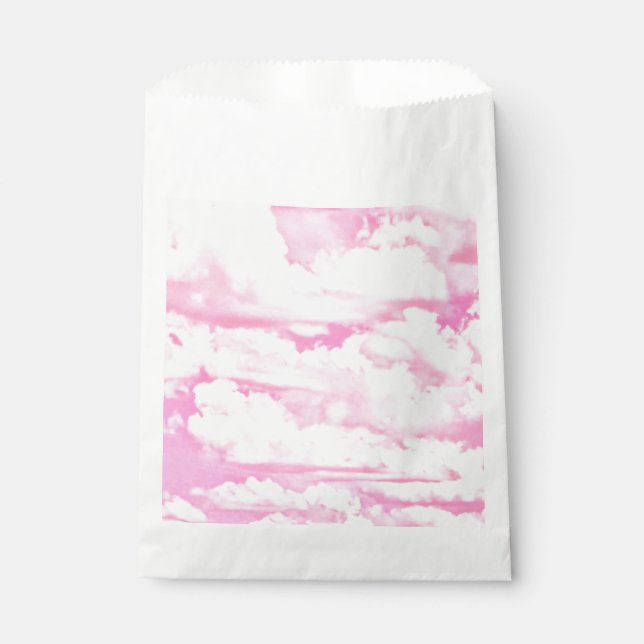 Rose Pink Happy Clouds Decor Favour Bags (Front)