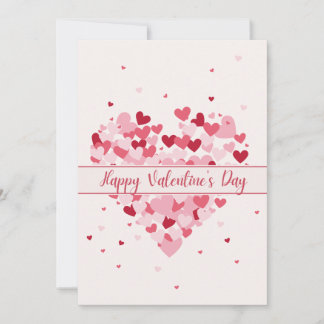 Rose Pink Happy Valentine's Day Card 