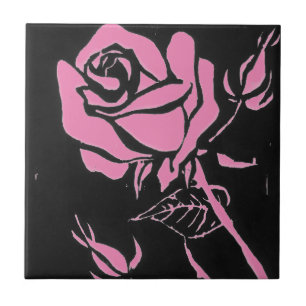 "Rose Pink" Kitchen Garden Ceramic Tile