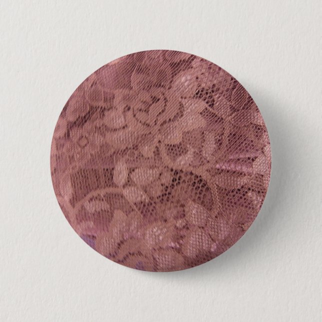 Rose Pink Lace 6 Cm Round Badge (Front)