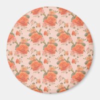 rose pink orange floral pattern wedding spring