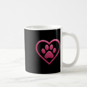 Rose Pink Paw Heart Cute Dog Cat Love Valentines D Coffee Mug