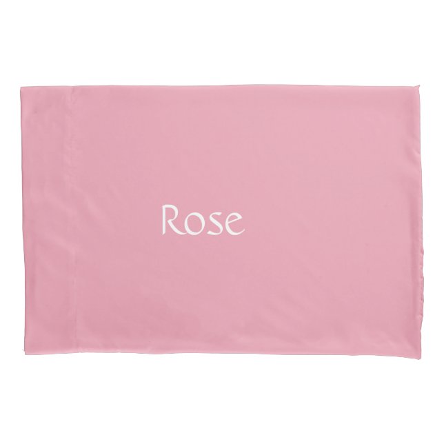 Rose Pink Personalised Pillowcase (Front)