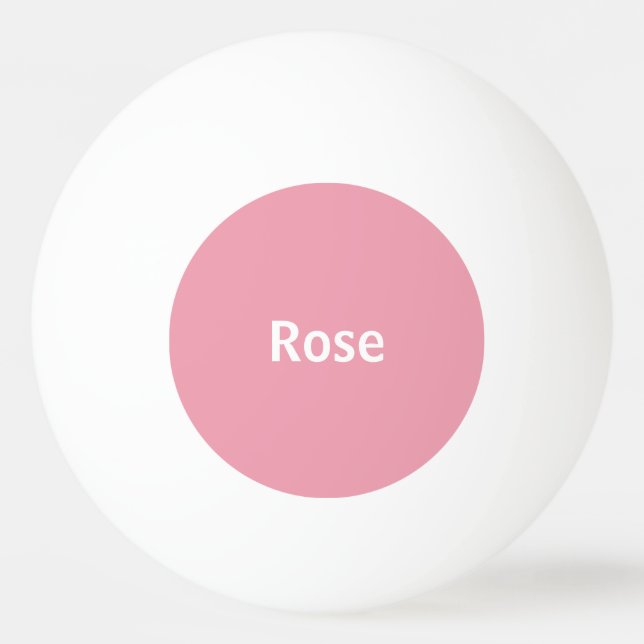 Rose Pink Personalised Ping Pong Paddle Ping Pong Ball (Front)