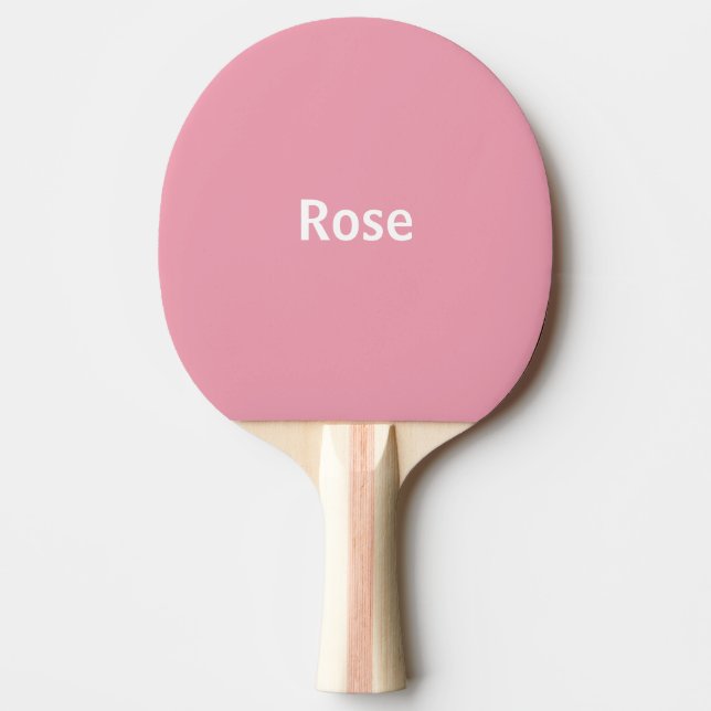 Rose Pink Personalised Polka Dot Ping Pong Paddle (Front)