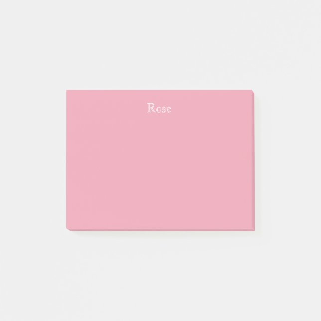 Rose Pink Personalised Post It Notes (Front)