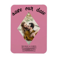 Rose Pink Photo Wedding Save the Date