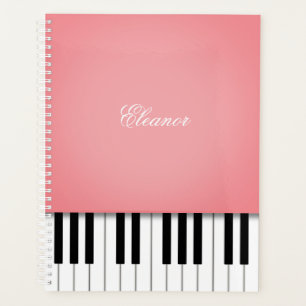Rose Pink Piano Music Keyboard Customised Planner