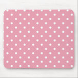 Rose Pink Polka Dot Mousepad<br><div class="desc">A beautiful shade of pink that has just a hint of rosy colour to it making it to dark for brighter,  lighter names.    Some of the products also incorporate matching rose and white polka dots.   They are a blank canvas ready for your text or image.</div>