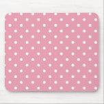 Rose Pink Polka Dot Mousepad<br><div class="desc">A beautiful shade of pink that has just a hint of rosy colour to it making it to dark for brighter,  lighter names.    Some of the products also incorporate matching rose and white polka dots.   They are a blank canvas ready for your text or image.</div>