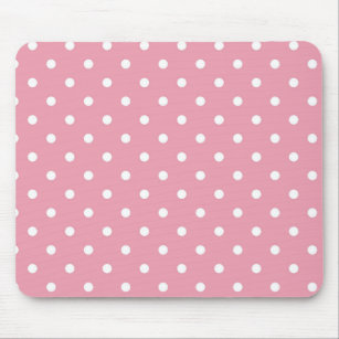 Rose Pink Polka Dot Mousepad