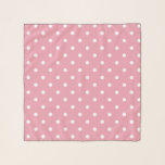 Rose Pink Polka Dots Scarf<br><div class="desc">A beautiful shade of pink that has just a hint of rosy colour to it making it to dark for brighter,  lighter names.    Some of the products also incorporate matching rose and white polka dots.   They are a blank canvas ready for your text or image.</div>