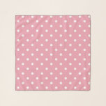 Rose Pink Polka Dots Scarf<br><div class="desc">A beautiful shade of pink that has just a hint of rosy colour to it making it to dark for brighter, lighter names. Some of the products also incorporate matching rose and white polka dots. They are a blank canvas ready for your text or image.</div>