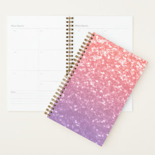 Rose pink purple lavender faux sparkles glitters planner