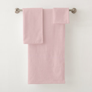 Rose Pink Solid Colour Bath Towel Set