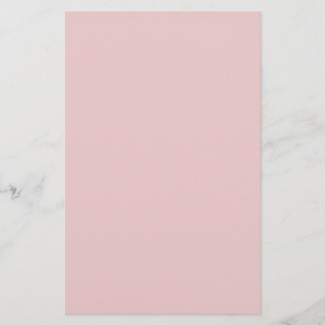 Rose Pink Solid Colour Stationery (Front)