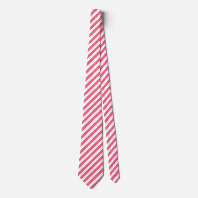 Rose Pink Striped Tie (Front)