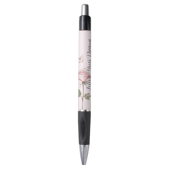Rose Pink White Butterfly Dreams (Front Vertical)