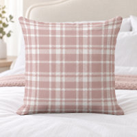 Rose Pink White Tartan Plaid Pattern