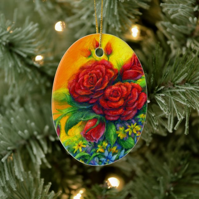 Rose Plumage Ceramic Tree Decoration (Tree)