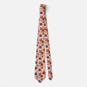 Rose Print Anniversary Autumn Wedding Tie