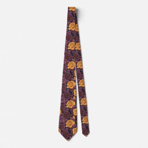 Rose Print Anniversary Vintage Wedding  Tie