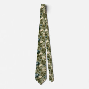 Rose Print Boyfriend Floral Wedding Tie