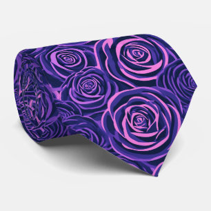Rose Print Groomsmen Budget Wedding Tie