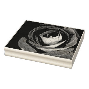 Rose Print Rubber Stamp