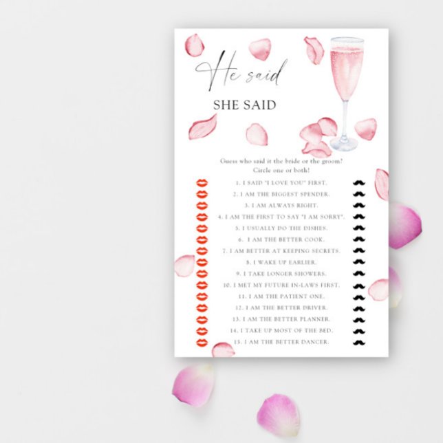 Rose Prosecco - He said she said bridal shower (Creator Uploaded)