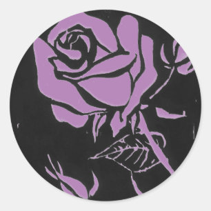 "Rose Purple" Floral Sticker