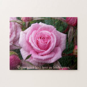 Rose Puzzle Personalised Pink Rose Puzzles