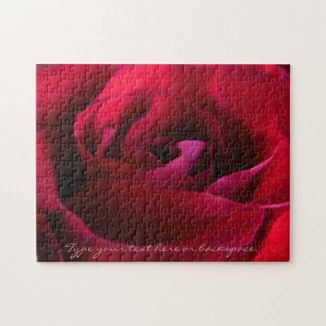 Rose Puzzle Personalized Red Rose Puzzles (Horizontal)