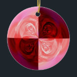Rose Quarters Ceramic Tree Decoration<br><div class="desc">Swirling hues of pink and red create the subtle rose in the centre of this modern,  romantic design. By Paxdomino</div>
