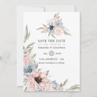 Rose Quartz and Serenity Blue Floral Wedding
