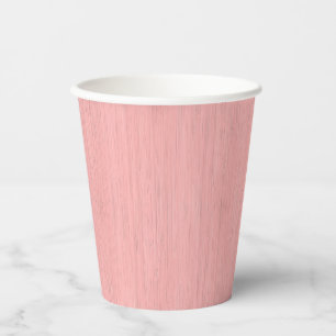 Rose Quartz Bamboo Wood Grain Look Paper Cups